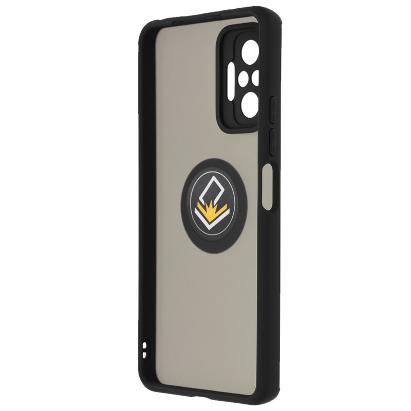 Husa Xiaomi Redmi Note 10 Pro Max Techsuit Glinth Cu Inel Suport Stand Magnetic - Negru