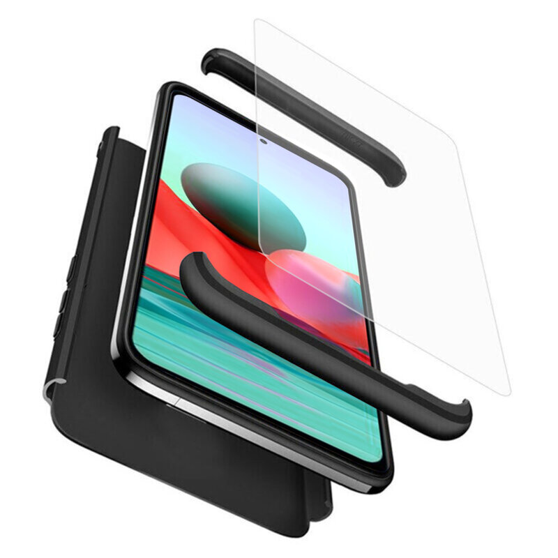 [Pachet 360°] Husa + Folie Xiaomi Redmi Note 10 Pro Max GKK Original - Negru