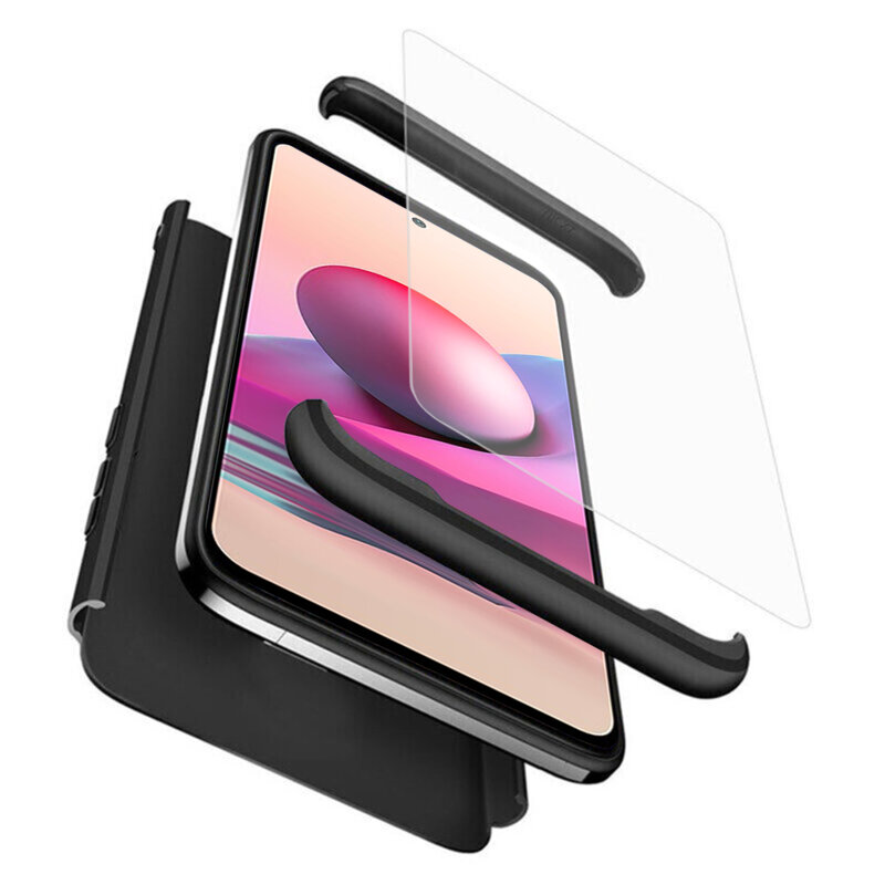 [Pachet 360°] Husa + Folie Xiaomi Redmi Note 10S GKK Original - Negru