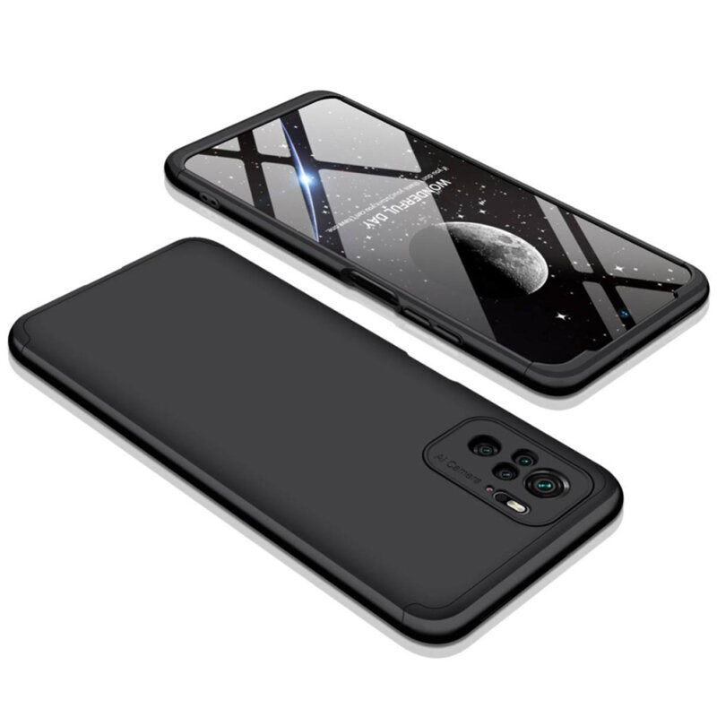 [Pachet 360°] Husa + Folie Xiaomi Redmi Note 10S GKK Original - Negru