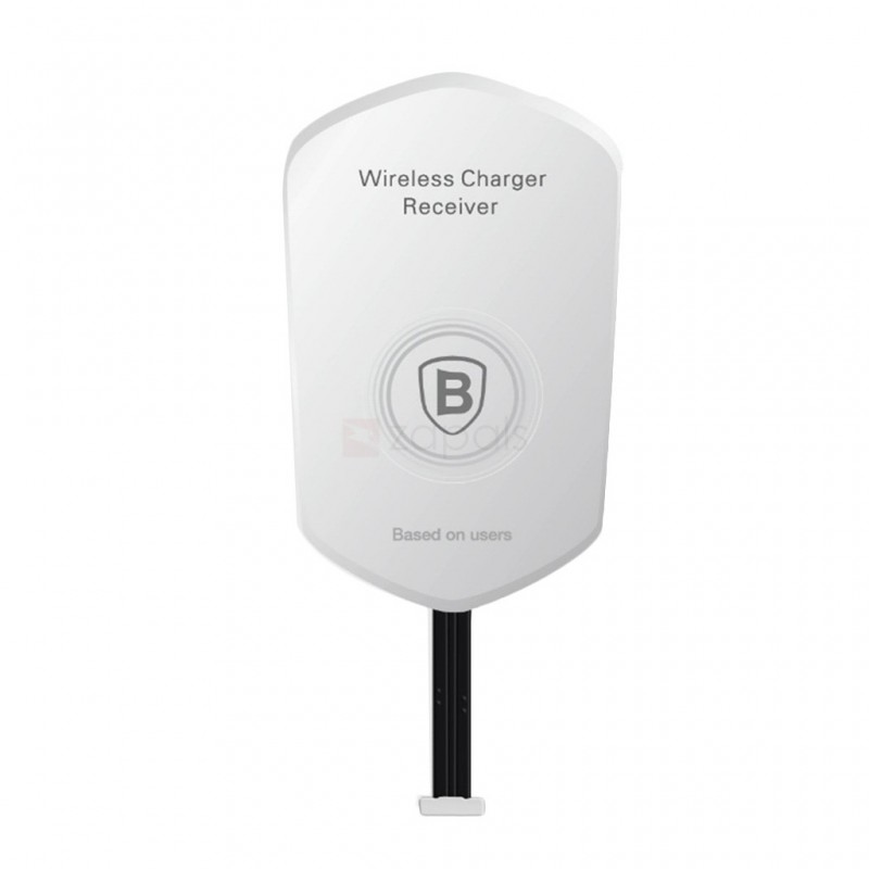 Receiver Lightning Wireless Charger Baseus Qi - White