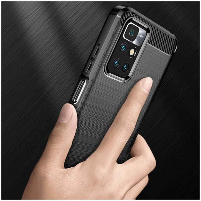 Husa Xiaomi Redmi 10 2022 Techsuit Carbon Silicone, negru