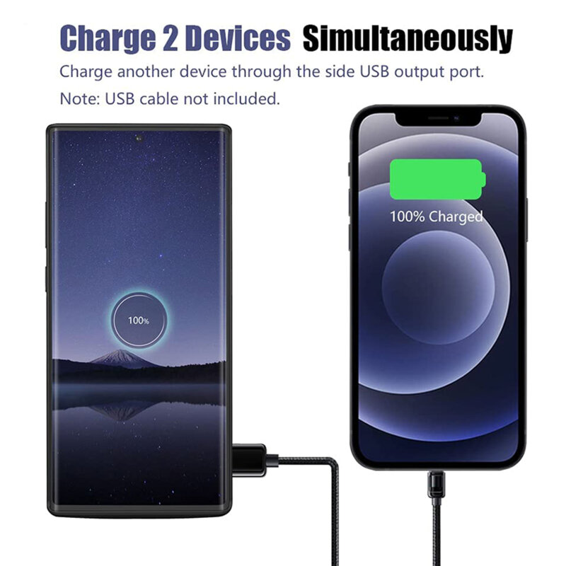 Husa cu baterie Samsung Galaxy Note 10 5G Techsuit Power Pro, 5000mAh, negru