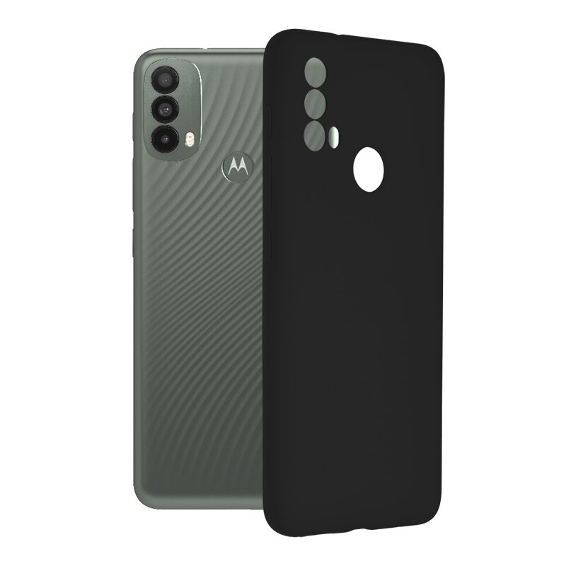 Husa Motorola Moto E40 Techsuit Soft Edge Silicone, negru