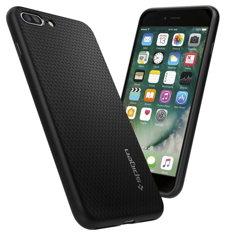 Husa iPhone 8 Plus Spigen Liquid Air - Black