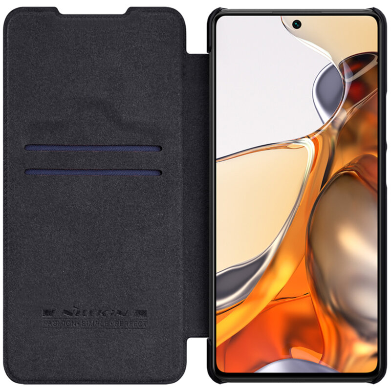 Husa Xiaomi 11T Pro Nillkin QIN Leather, negru
