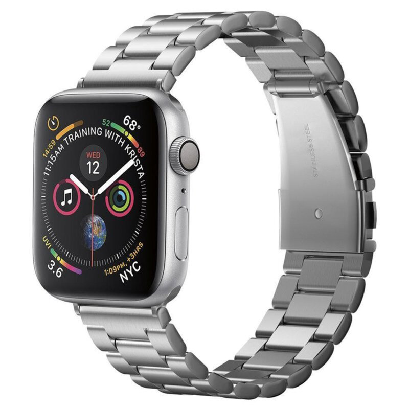  Curea Apple Watch 8 45mm Spigen Modern Fit, argintiu