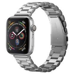 Curea Apple Watch SE 2 (2022) 44mm Spigen Modern Fit, argintiu