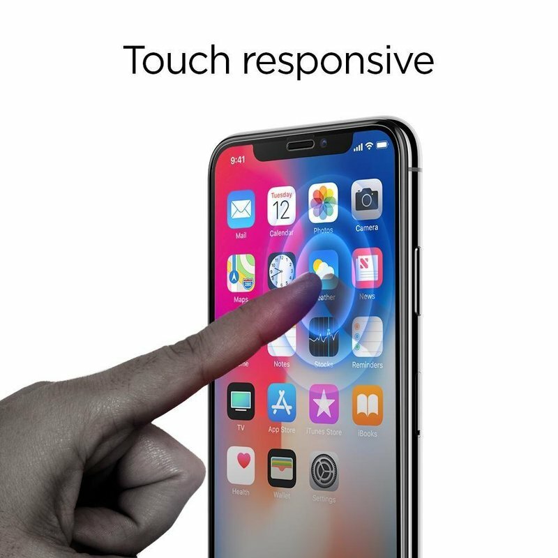 [Pachet 2x] Folie Sticla iPhone XS Spigen Glas.tR Slim 9H - Clear