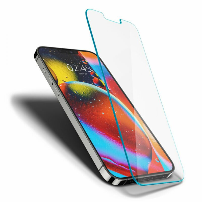 Folie sticla iPhone 14 Plus Spigen Glas.tR Slim, clear