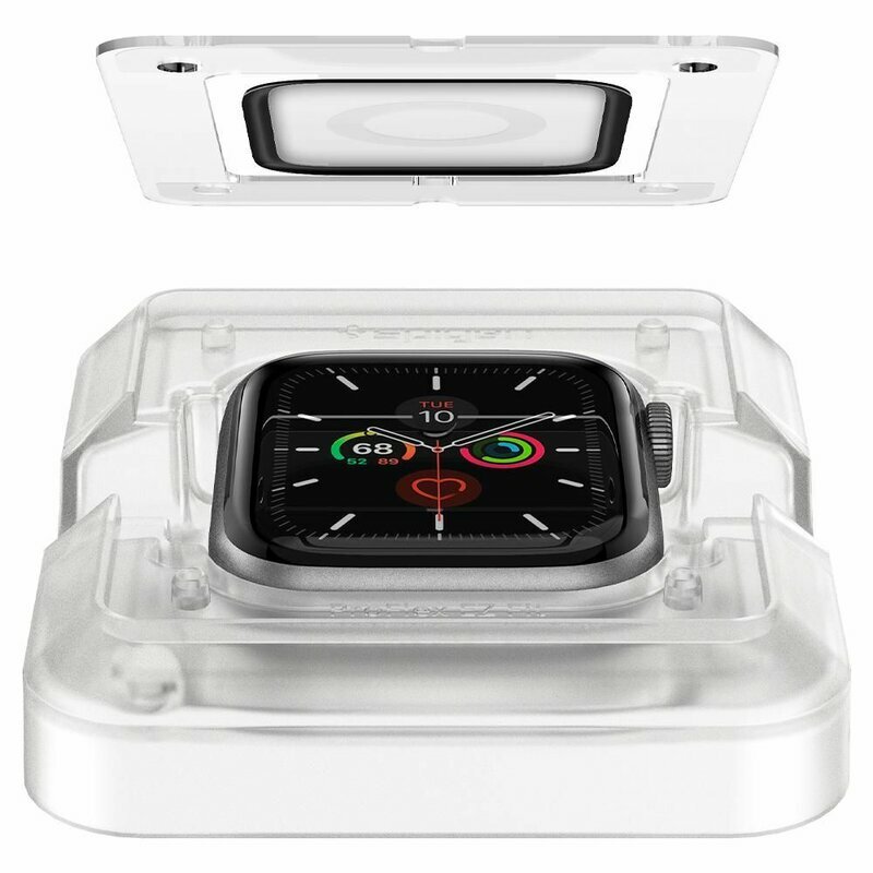 [Pachet 2x] Folie Apple Watch 6 44mm Spigen ProFlex EZ Fit Full Cover 8H - Black