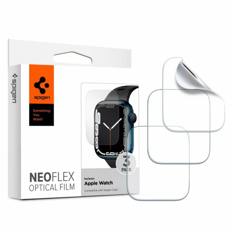 [Pachet 3x] Folie Apple Watch 5 44mm Spigen Neo Flex - Clear