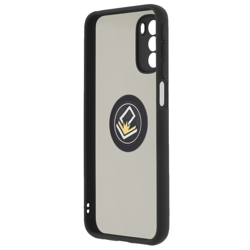 Husa Motorola Moto G41 Techsuit Glinth cu inel suport stand magnetic, negru