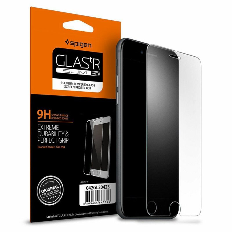 Folie Sticla iPhone 8 Spigen Glas.tR Slim 9H - Clear