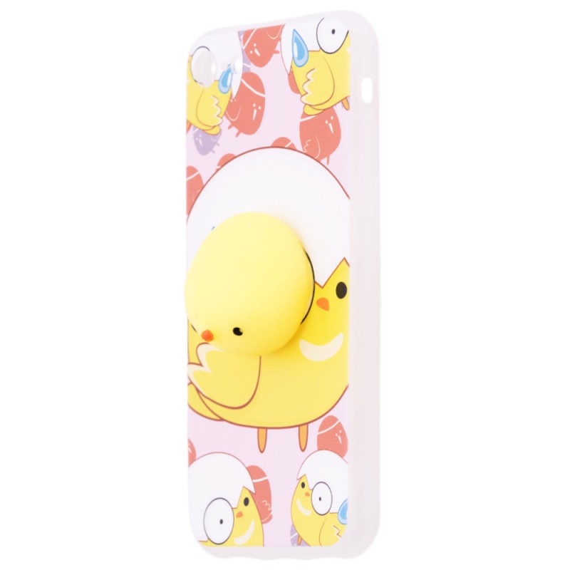 Husa Anti-Stres iPhone 7 3D Bubble - Yellow Bird