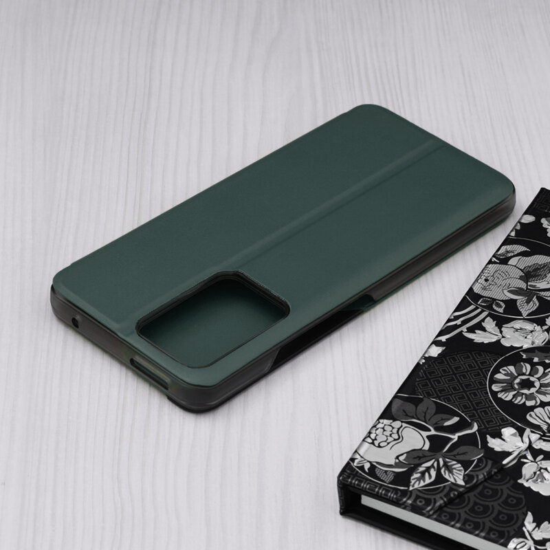 Husa Xiaomi 11T Pro Eco Leather View flip tip carte, verde