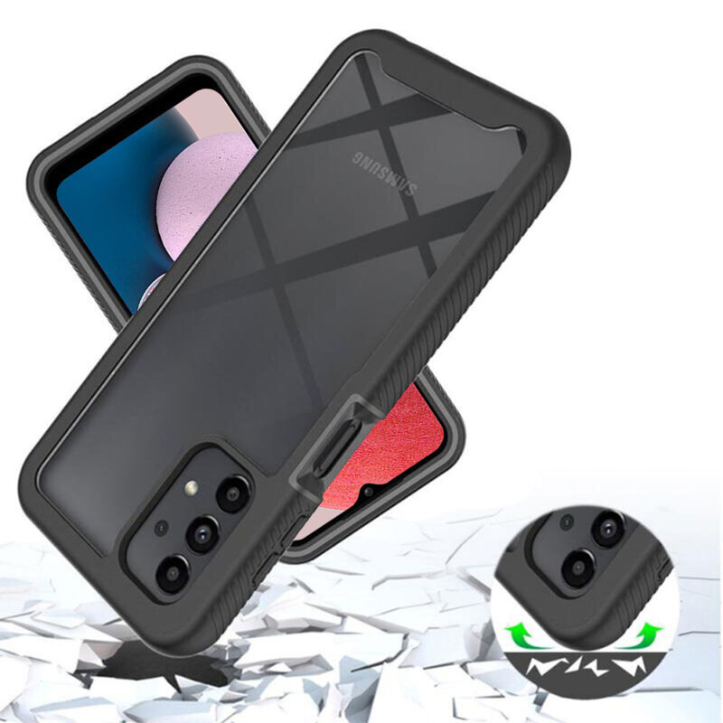 [Pachet 360°] Husa + folie Samsung Galaxy A13 5G/A13 4G/A04s Techsuit Defense, negru