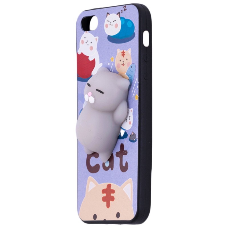 Husa Anti-Stres iPhone SE, 5, 5S 3D Bubble - Cats