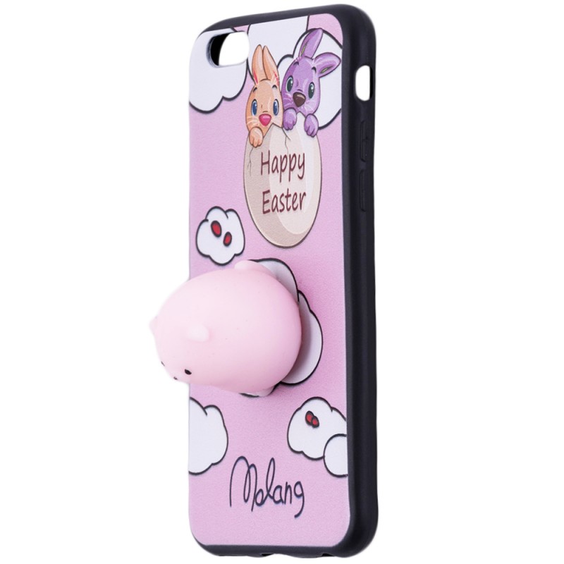 Husa Anti-Stres iPhone 6, 6S 3D Bubble - Easter Bunny