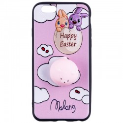 Husa Anti-Stres iPhone 6, 6S 3D Bubble - Easter Bunny