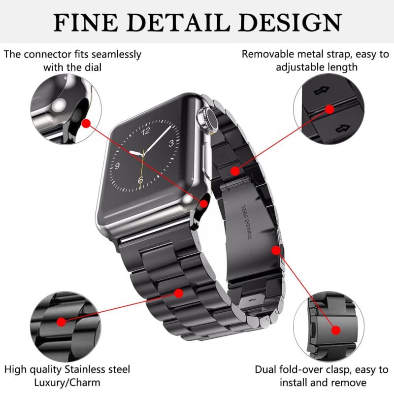 Curea Apple Watch 7 45mm Techsuit, negru, W036