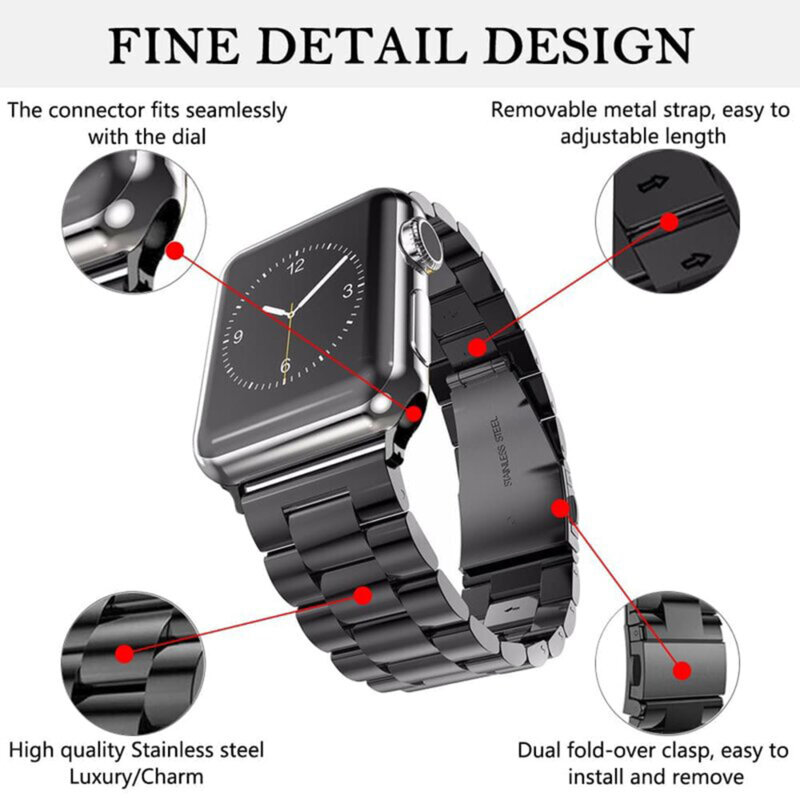 Curea Apple Watch 8 41mm Techsuit, negru, W036