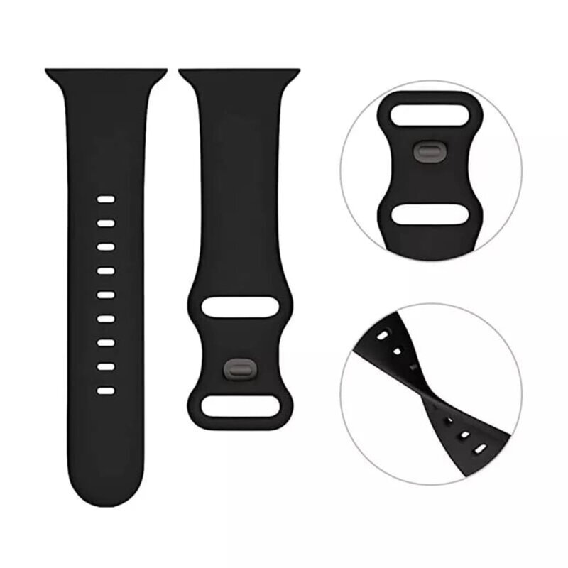 Curea Apple Watch SE 2 (2022) 44mm Techsuit, negru, W031