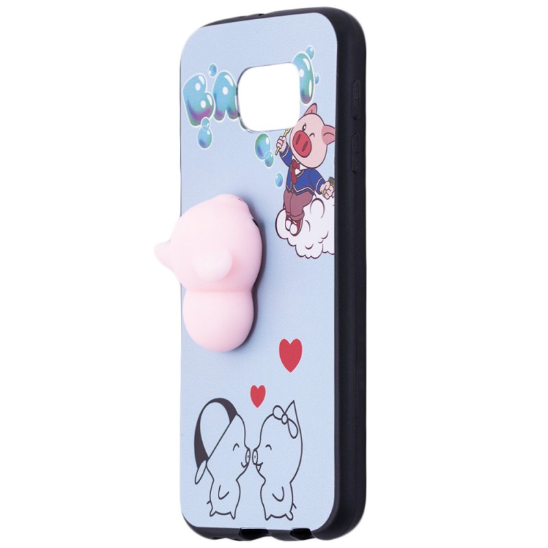 Husa Anti-Stres Samsung Galaxy S7 3D Bubble - Love Piggy