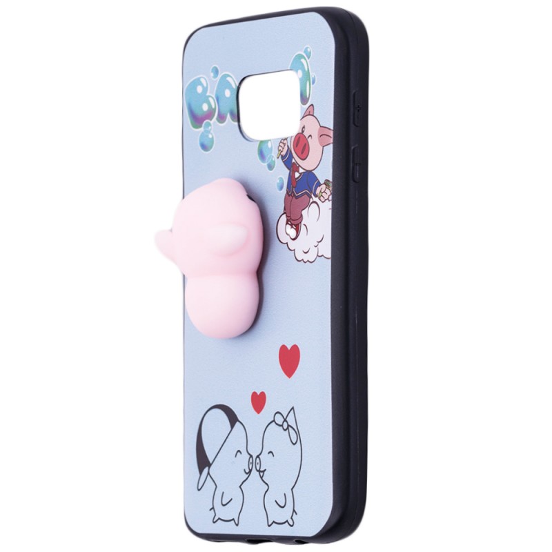 Husa Anti-Stres Samsung Galaxy S6 G920 3D Bubble - Love Piggy