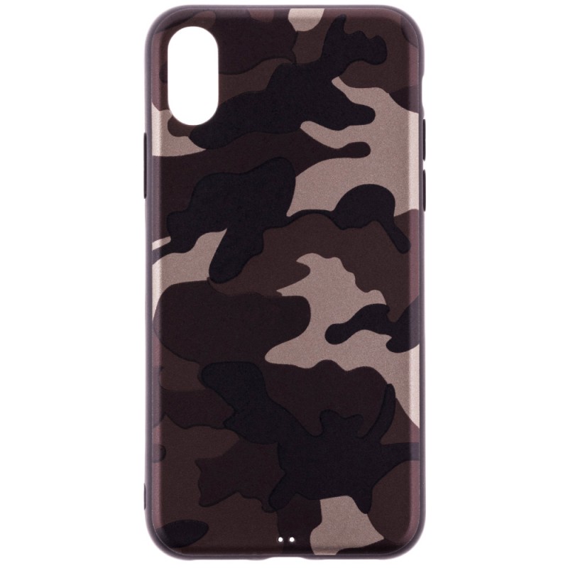 Husa Apple iPhone X, iPhone 10 Army Camouflage - Brown