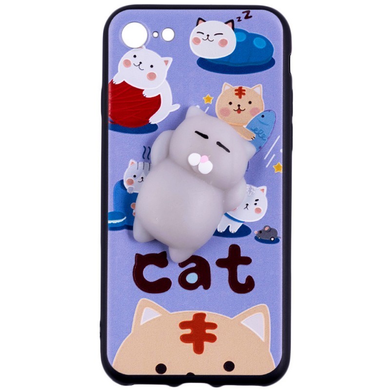 Husa Anti-Stres iPhone 8 3D Bubble - Cats