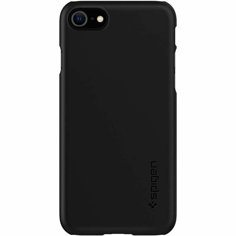 Husa iPhone SE 2, SE 2020 Spigen Thin Fit - Black