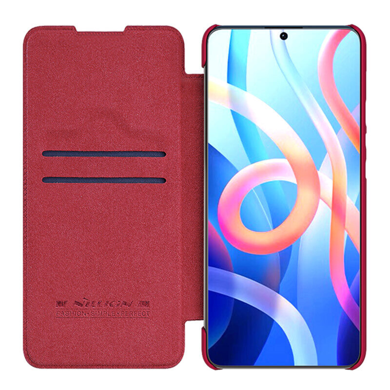 Husa Xiaomi Redmi Note 11S Nillkin QIN Leather, rosu