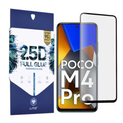 Folie sticla Xiaomi Poco M4 Pro 4G Lito 2.5D Full Glue, negru