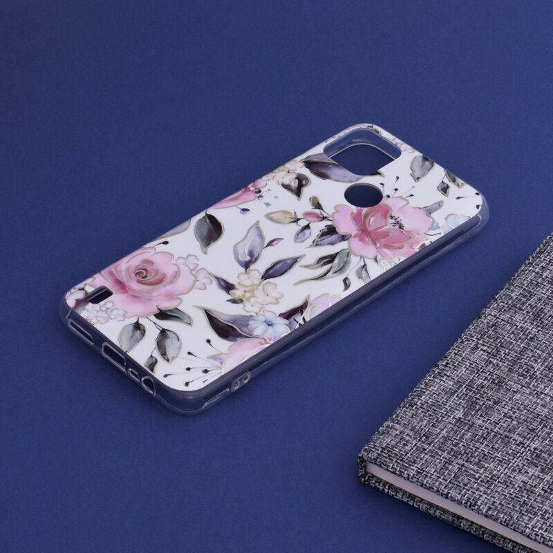 Husa Realme C25Y Techsuit Marble, Chloe White