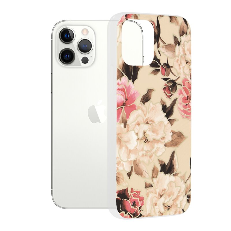 Husa iPhone 12 Pro Techsuit Marble, Mary Berry Nude
