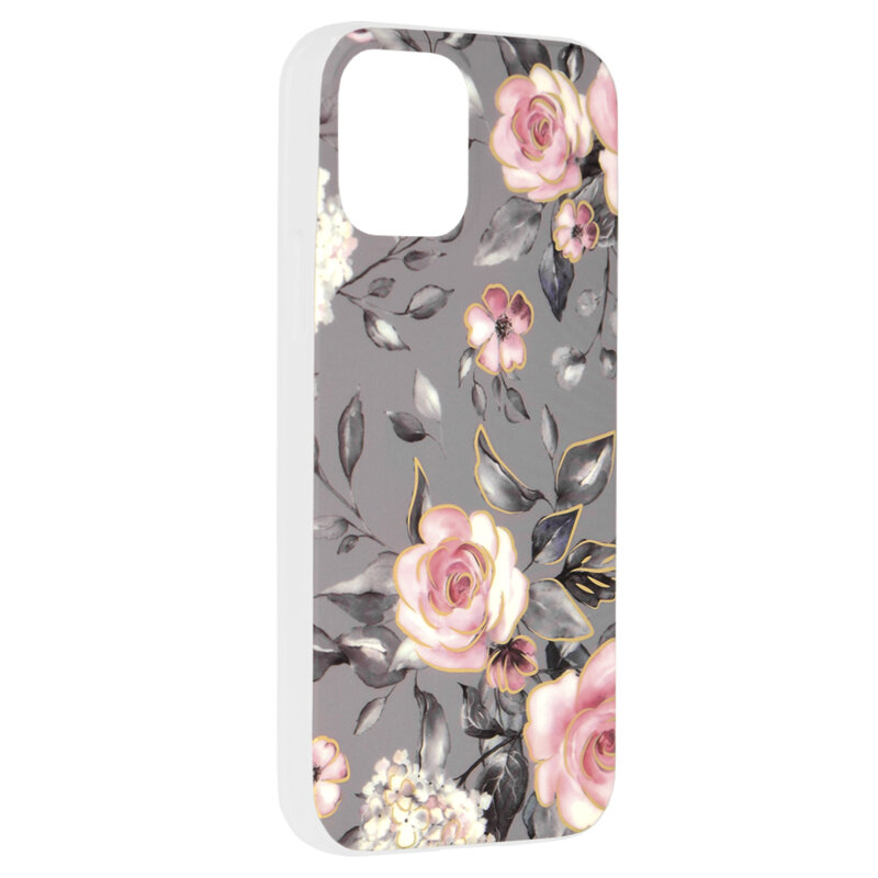 Husa iPhone 12 Pro Techsuit Marble, Bloom of Ruth Gray