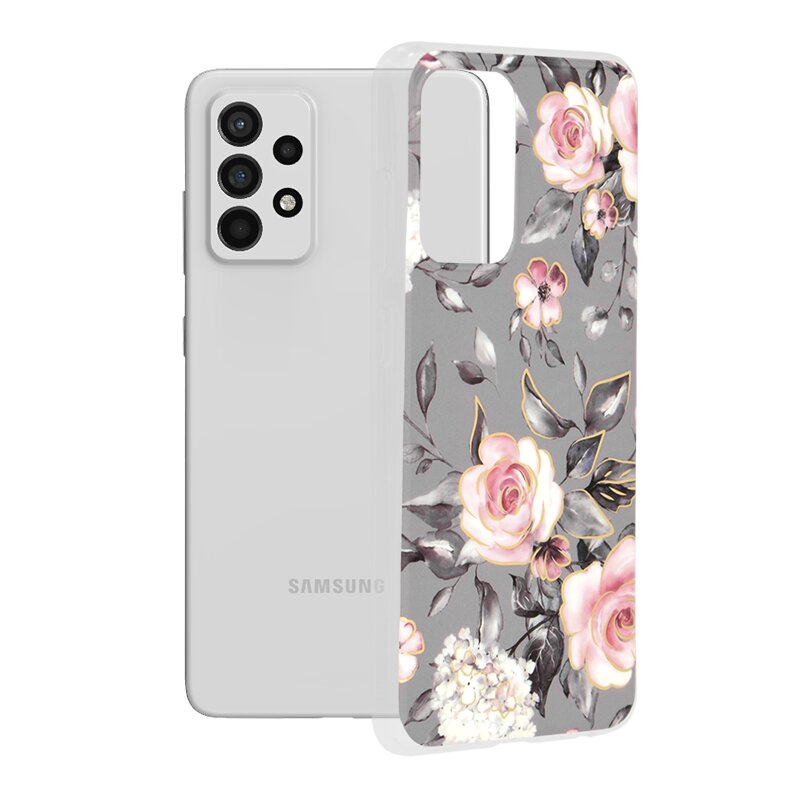 Husa Samsung Galaxy A52 5G Techsuit Marble, Bloom of Ruth Gray