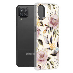 Husa Samsung Galaxy A12 Nacho Techsuit Marble, Chloe White
