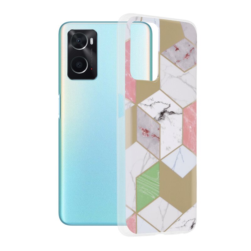 Husa Oppo A76 Techsuit Marble, mov