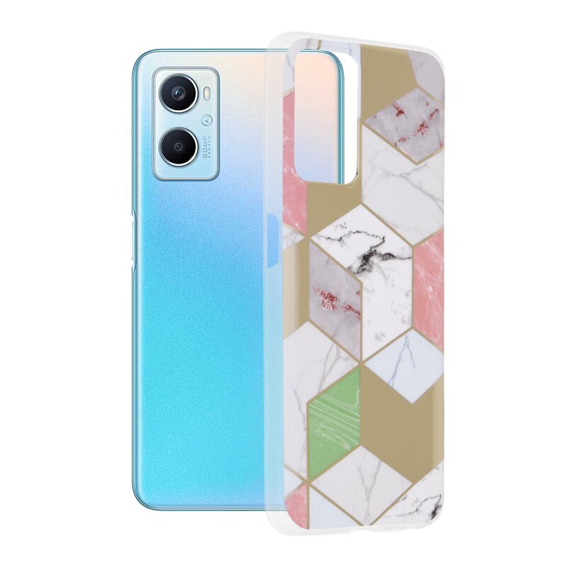 Husa Oppo A96 Techsuit Marble, mov
