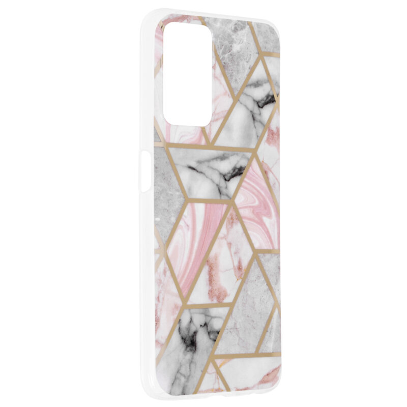 Husa Oppo A96 Techsuit Marble, roz
