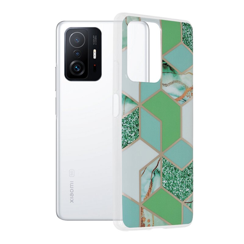 Husa Xiaomi 11T Pro Techsuit Marble, verde