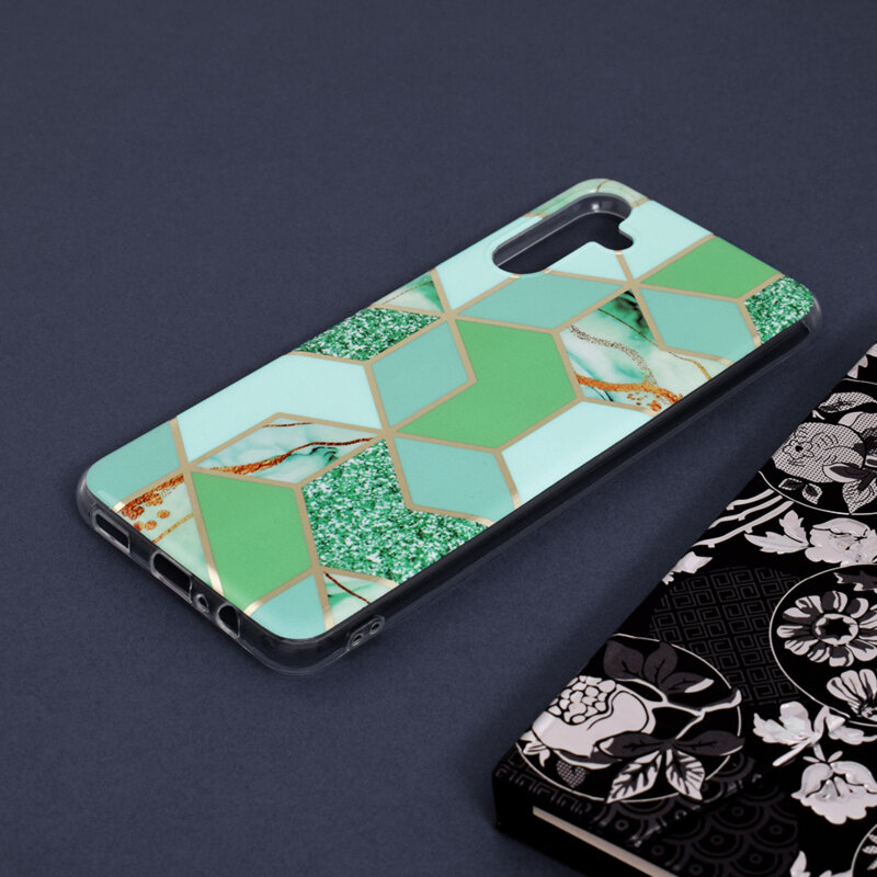 Husa Samsung Galaxy A04s Techsuit Marble, verde