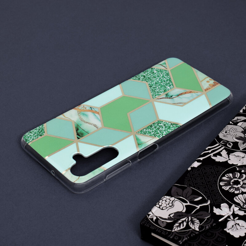 Husa Samsung Galaxy A04s Techsuit Marble, verde