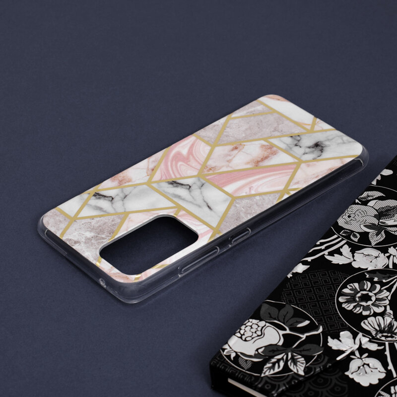 Husa Samsung Galaxy A52 5G Techsuit Marble, roz