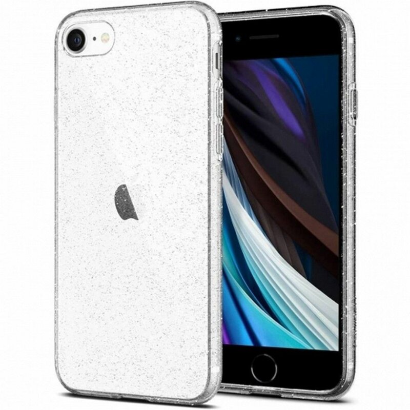 Husa iPhone SE 3, SE 2022 Spigen Liquid Crystal Glitter, Crystal Quartz