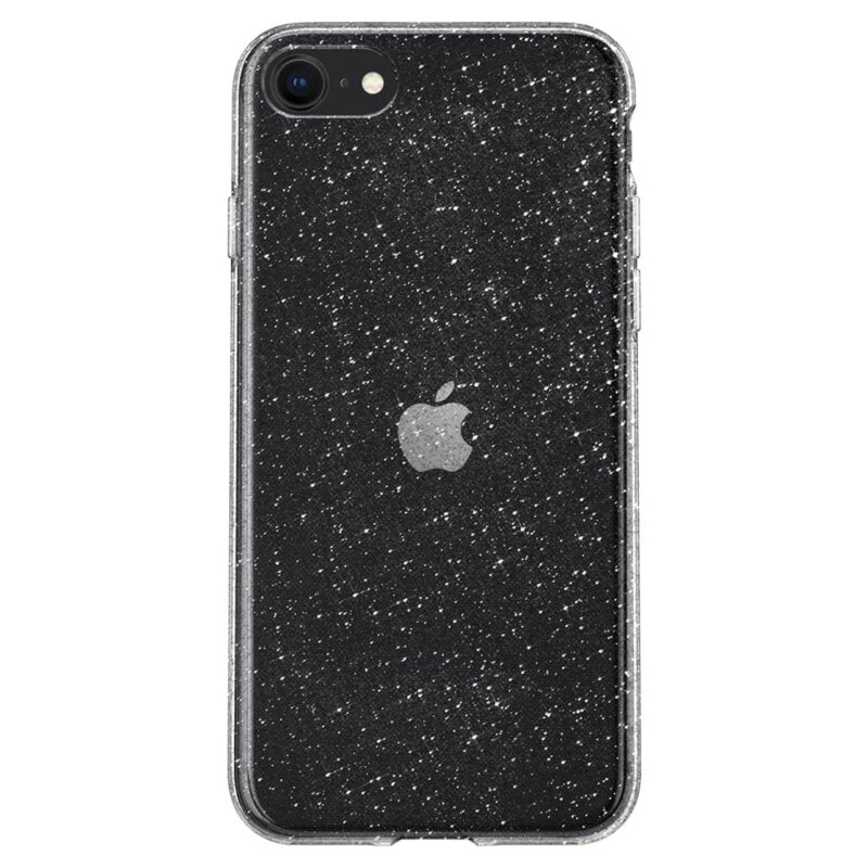 Husa iPhone SE 3, SE 2022 Spigen Liquid Crystal Glitter, Crystal Quartz