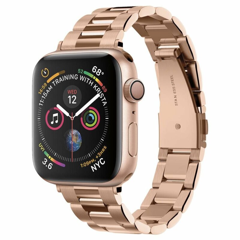 Curea Apple Watch SE 40mm Spigen Modern Fit, roz auriu
