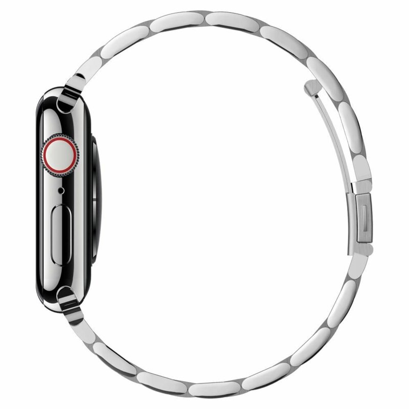 Curea Apple Watch 5 40mm Spigen Modern Fit, argintiu